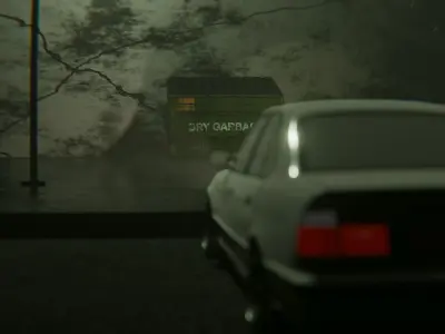 3D Brutalism - Dark Night Street 3D model