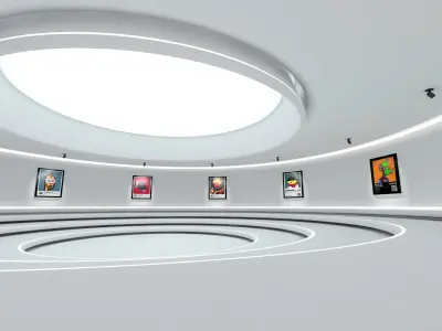 VR Digital Art Exhibition Meta Gallery 3D model