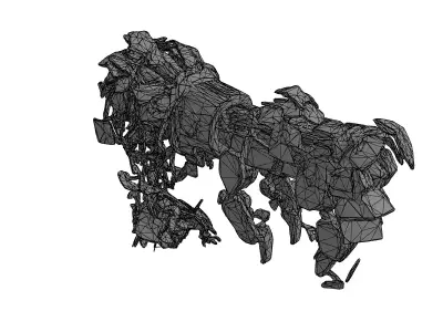 Overgrown SciFi Robot Arm Low-poly 3D model