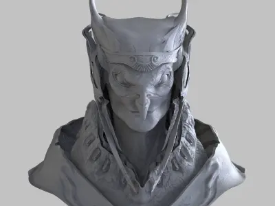 Alien Arcon Head Bust 3D model