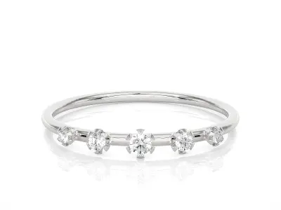 Light Minimalist Diamond Ring 3D print model