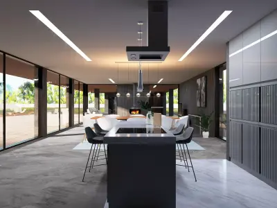 House Exterior and Interior 3D model