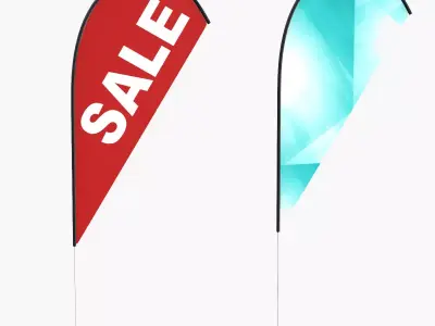 Flag Banner 3D model