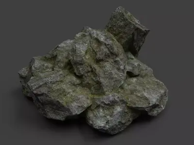Rock 7-1 Low-poly 3D model