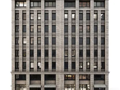 Tenement Building Low-poly 3D model