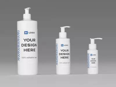 Cosmetic bottles 3D model