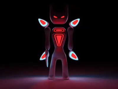 TORIOD humanoid Low-poly 3D model