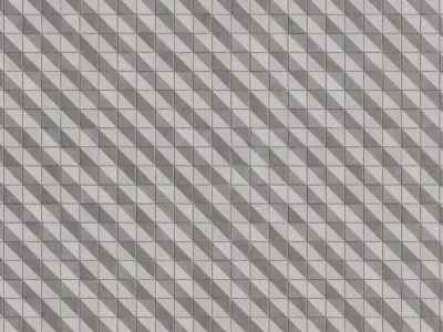 Modern Matte Grey and White Diagonal Striped Tiles PBR Seamless Texture