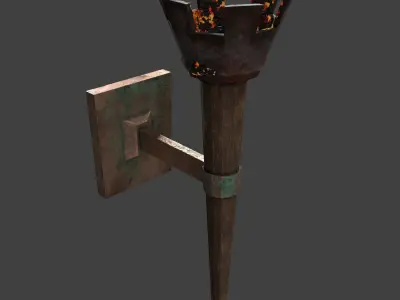 Collection of dungeon items PBR low-poly game ready Low-poly 3D model
