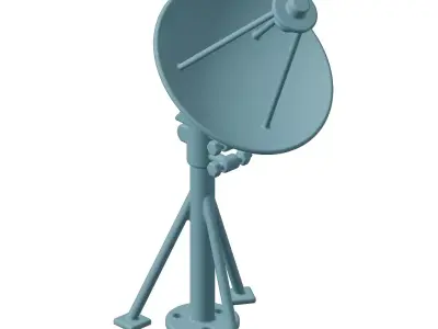 Plastic Premium Satellite Dish Toy 3D model