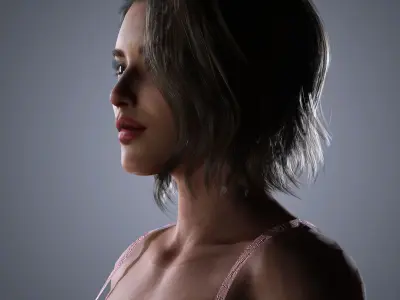 Eiza Gonzalez Character Low-poly 3D model