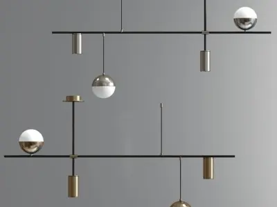 Modern Ceiling Light Led Suspension Collection 3D model