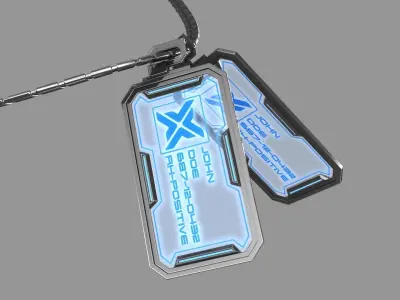 Sci-fi Holotags 3D model