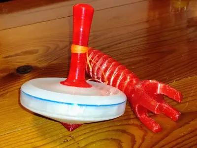 Spinning top with laser for 3-d printing 3D print model