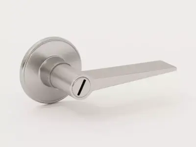 Realistic Door Lever Handle privacy door for Arch-viz ecommerce 3D model