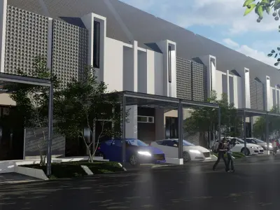 6 x 12m Two Storey House SketchUp Model  Exterior Only  3D model