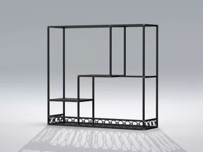 Firewood Rack Wrought Iron Free 3D model