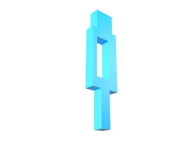 Voxel Style Boy Symbol v1 002 Low-poly 3D model