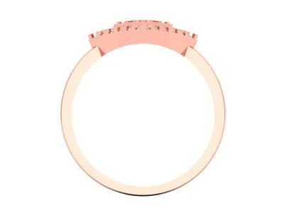 Solitaire Wedding Engagement Women Rings Princess Band 3D print model