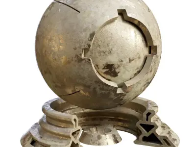 Plaster Patina Materials 01-02 - PBR - Seamless - 4k - SBSAR  Texture