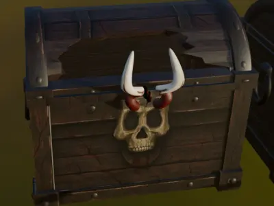 3 Chest Low-poly 3D model
