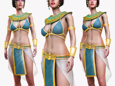 Egyptian Female Girl Character Farah 3D model