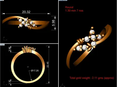 Light weight ring model  3D print model 20