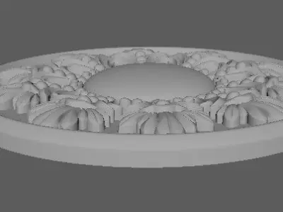 rosette ornate ceiling medallion 3D model purchase