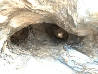 Realistic cave model 1  Low-poly 3D model