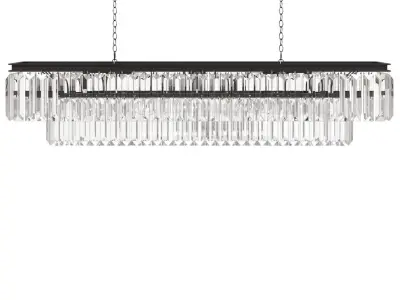 Leyland Tiered Rectangular Chandelier 3D model
