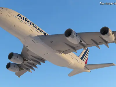  Air France Airbus A380 Rigged 