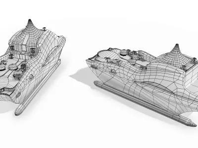 Tikka Yatch Low-poly 3D model