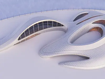 Futuristic building 53 3D model
