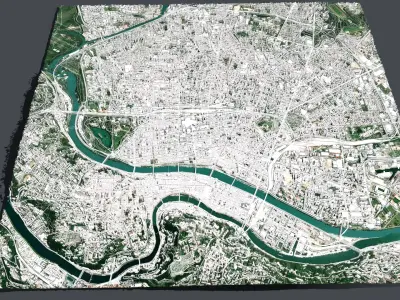 Cityscape Lion France  3D model