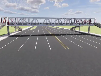 Pedestrian Bridge -B1 3D model