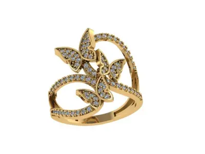 Light Butterfly Ring Collections  3D print model