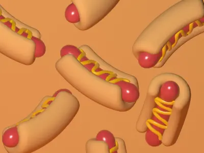 Hot Dog Cart  Low-poly 3D model