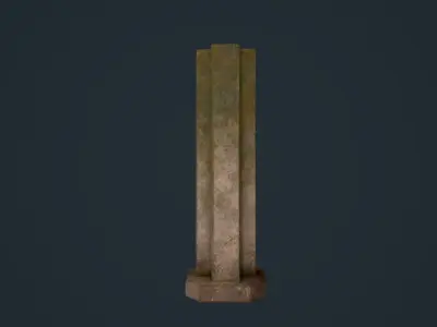 Ancient Pillars Low-poly 3D model