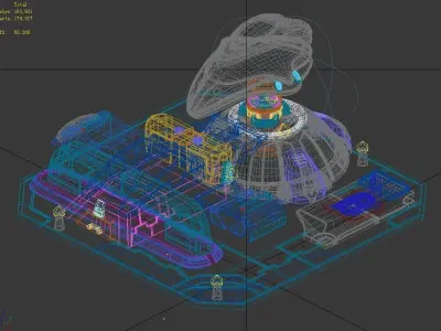 Future World - Site Barrier 3D model