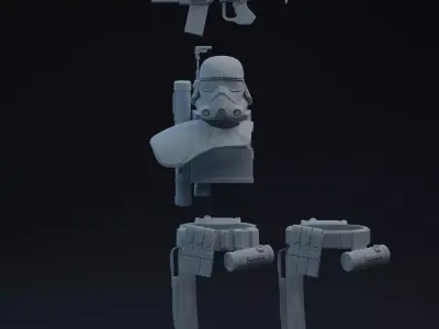 FU Navy Trooper Commander One-Twelfth Scale Kit 3D print model 3D print model