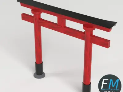 Japanese Torii gate 3D model