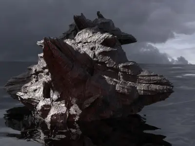 Alien Mothership Stranded 3D model