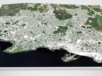 Cityscape Hamar Norway 3D model