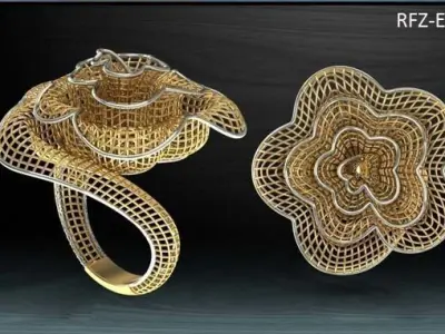Gold Ring For Ladies 3D file for 3D Printing 3D print model