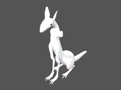 Sleek Monster v1 004 Low-poly 3D model