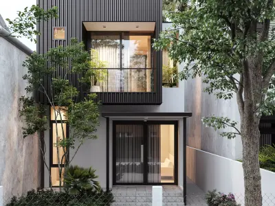 Container House Front Facade 3D model