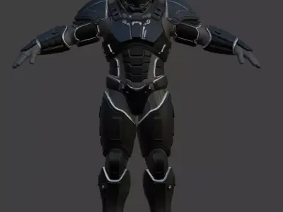 SciFi Cyberpunk Spacesuit 3D Model 3D model