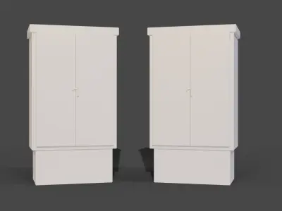 Street Electricity Box - Utility Box - LowPoly GameReady PBR  Low-poly 3D model