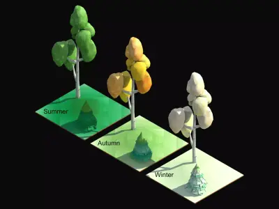 Scandinavian Low Poly Assets Pack Low-poly 3D model