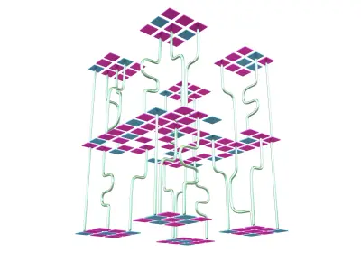 AI Generative Network Icon v1 006 Low-poly 3D model